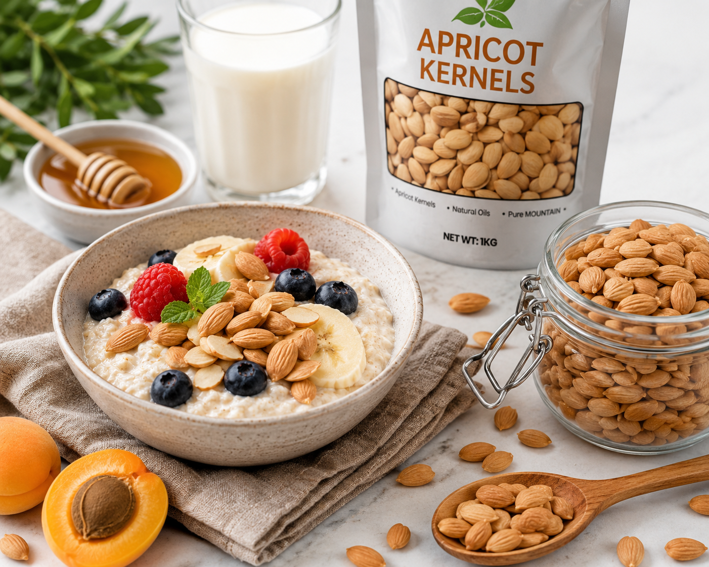 • Apricot Kernels Khubani Geeri Gilgit Baltistan. 1KG